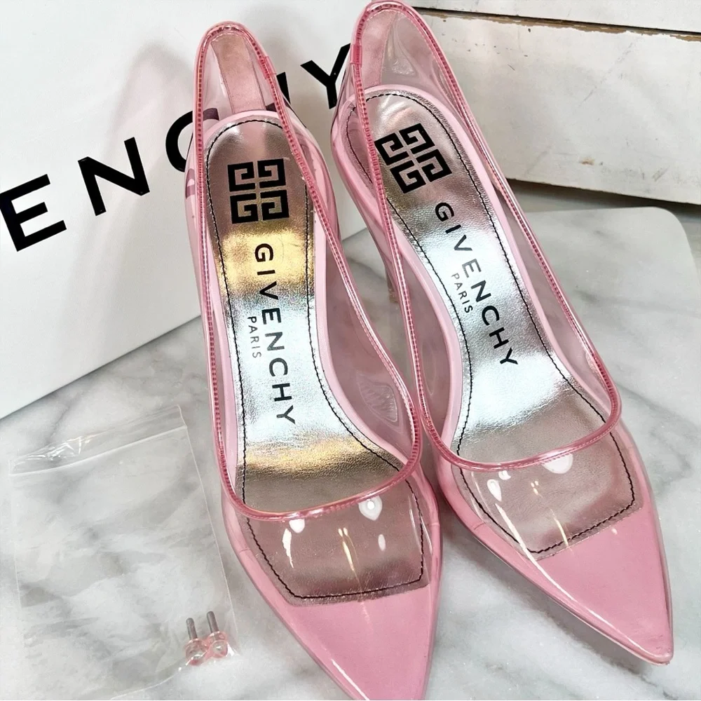 Givenchy Translucent Pink Stiletto 100 mm Pumps